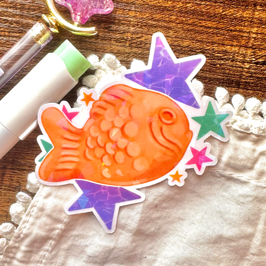 Fish-Snax Holographic Sticker