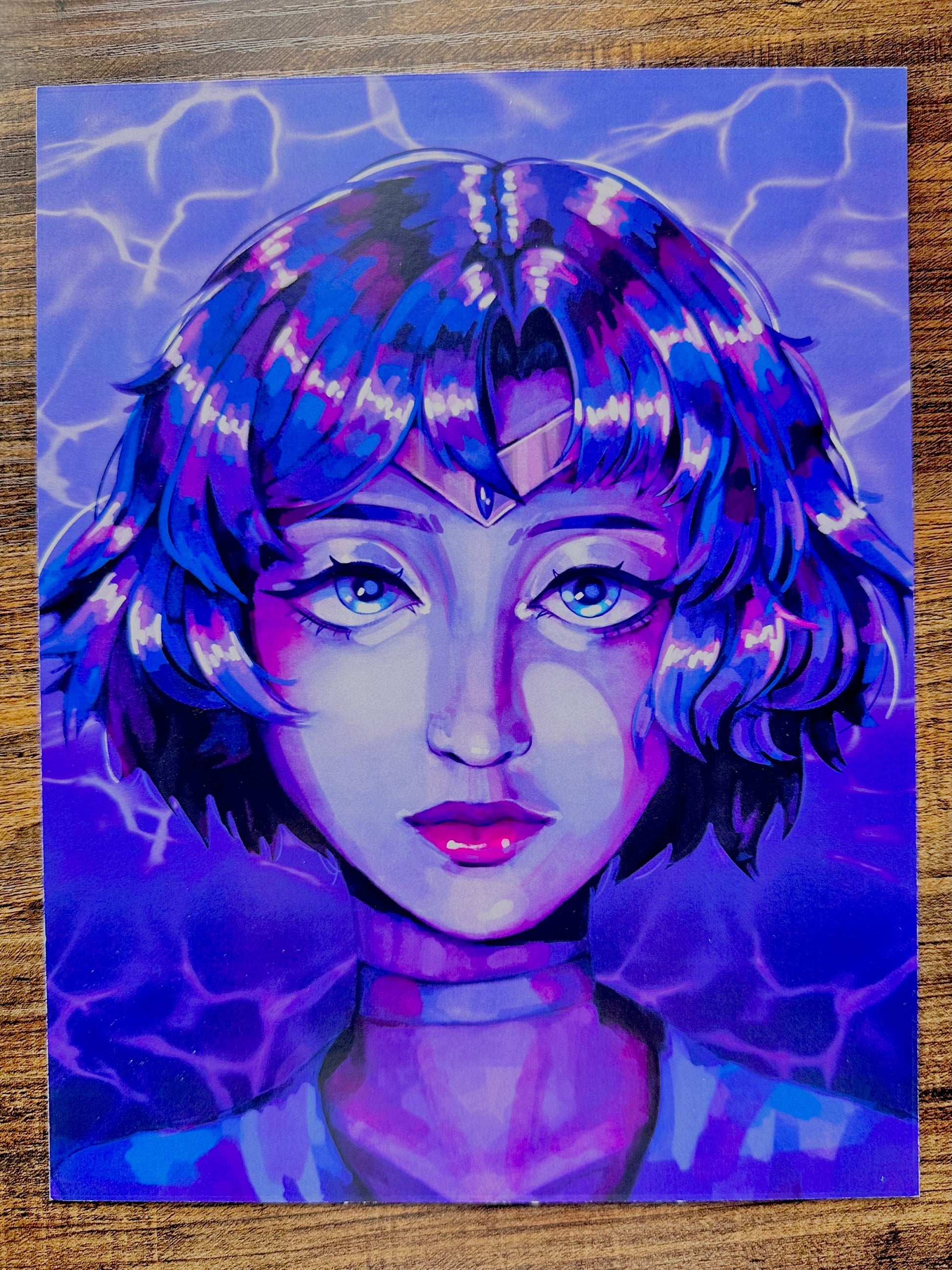 Sailor Mercury Anime Art Print (Small/Medium)