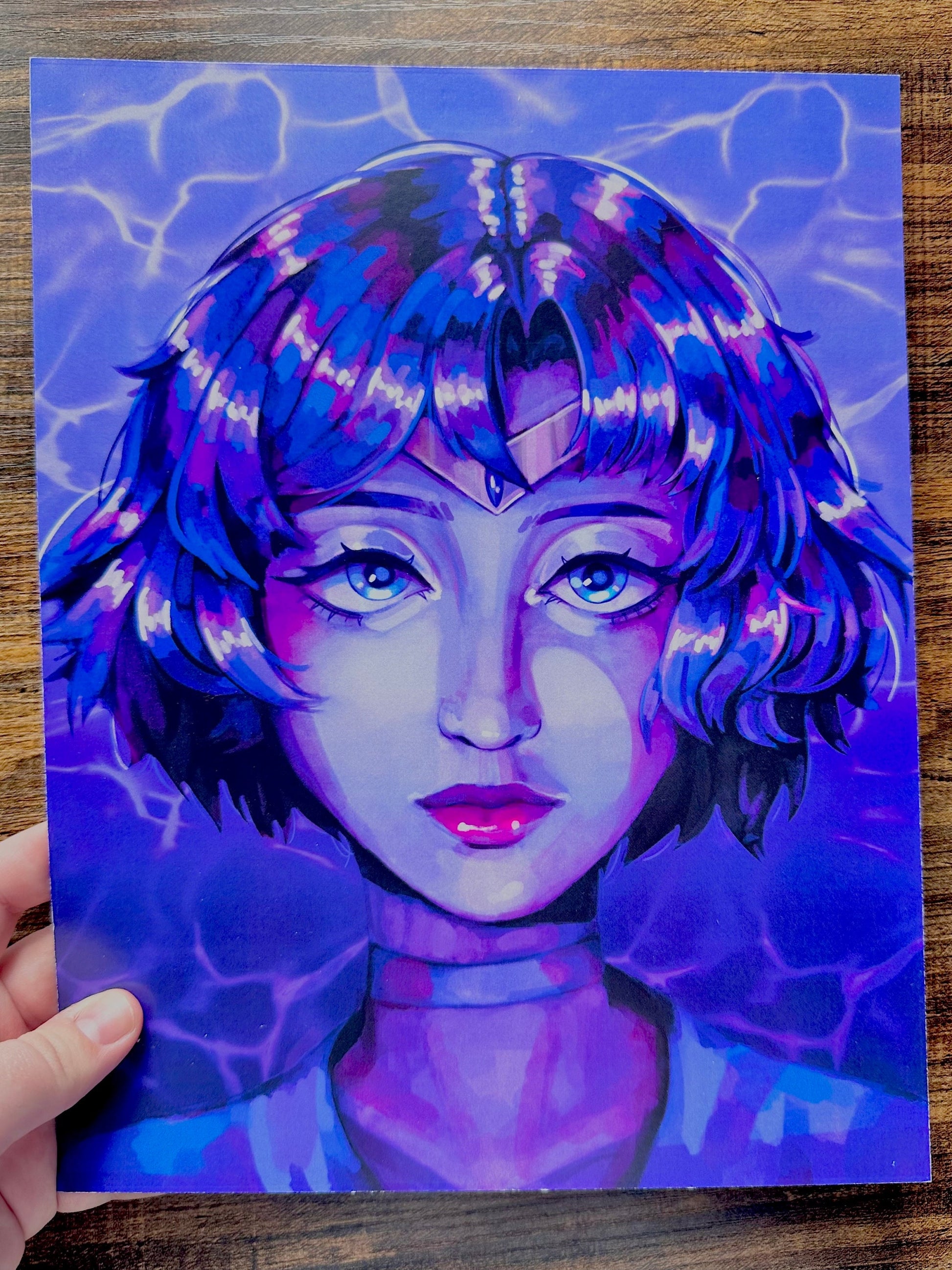 Sailor Mercury Anime Art Print (Small/Medium)