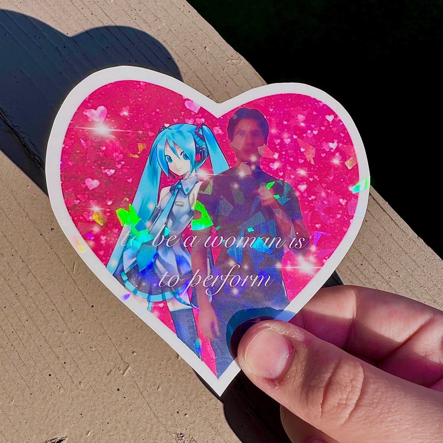 Jerma985 and Hatsune Miku Holographic Sticker