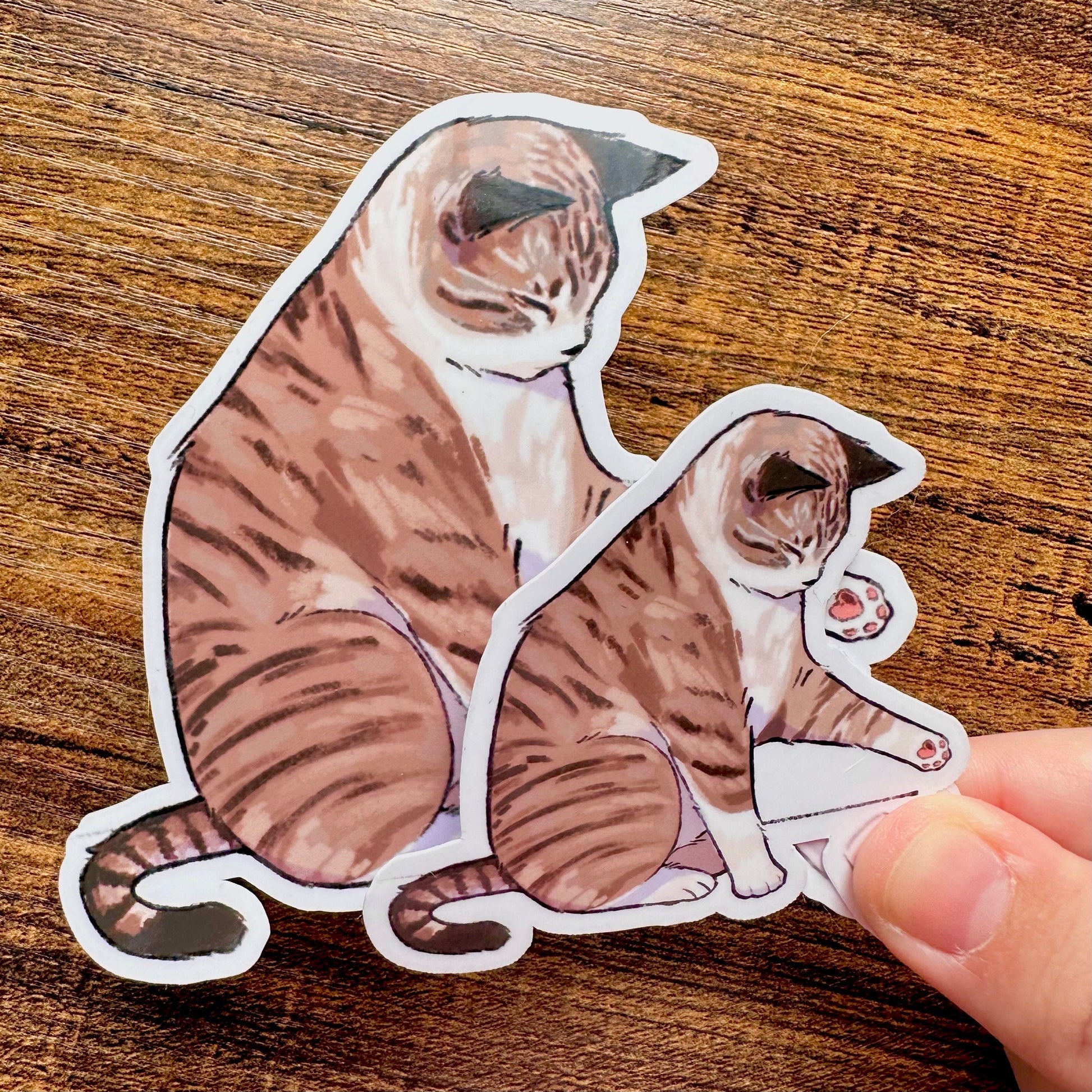 Cat Knocking Down Cup Sticker