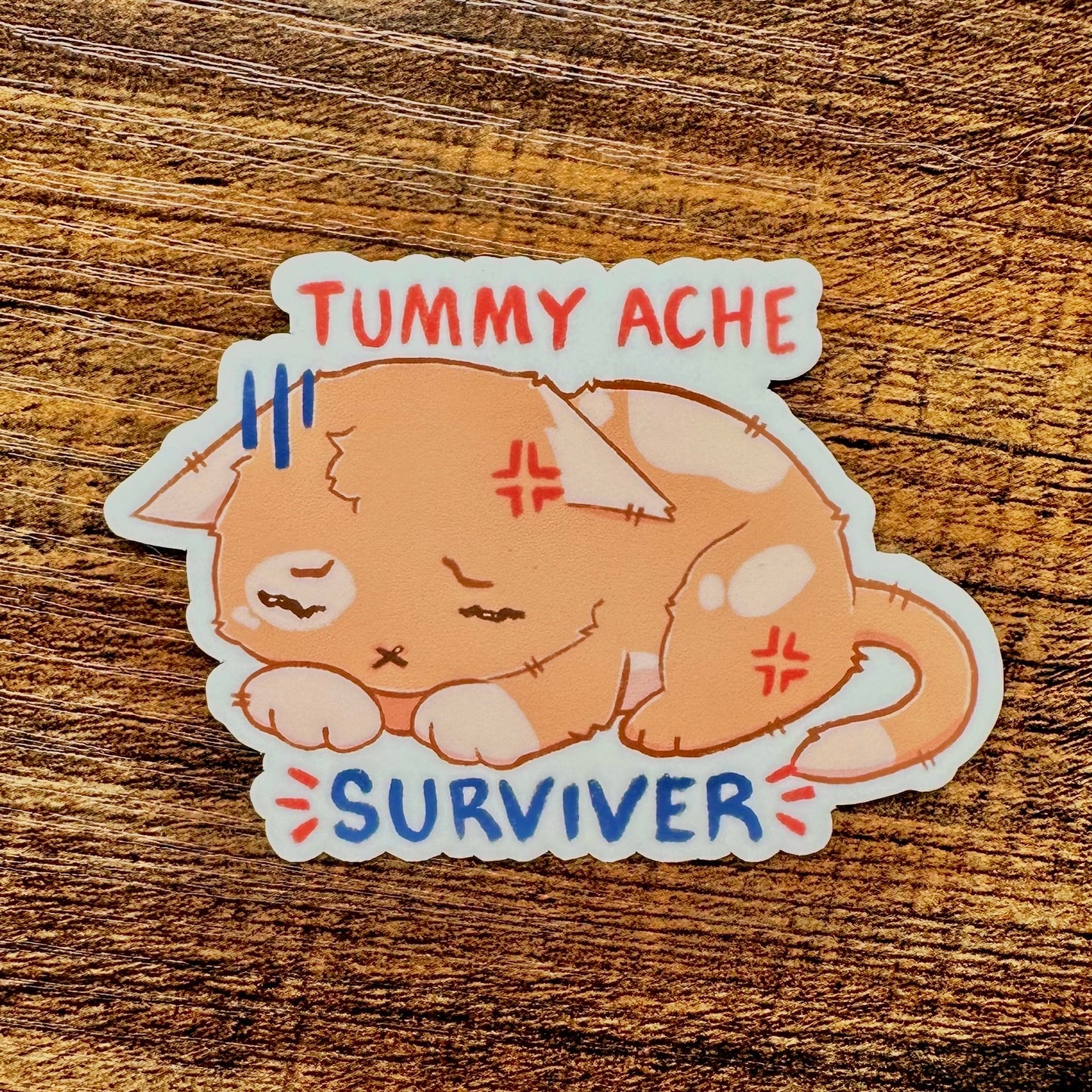 Tummy Ache Survivor Sticker