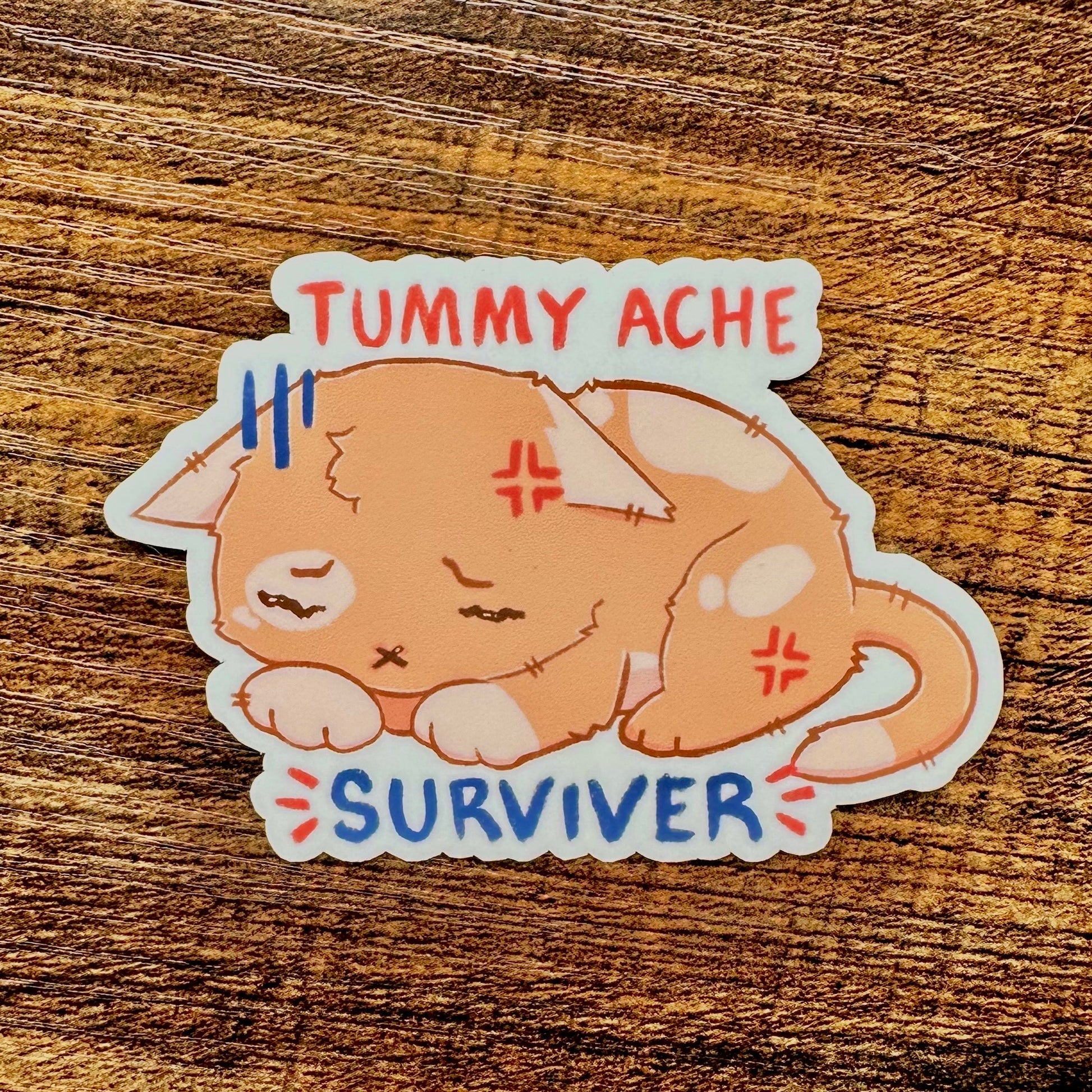 Tummy Ache Survivor Sticker