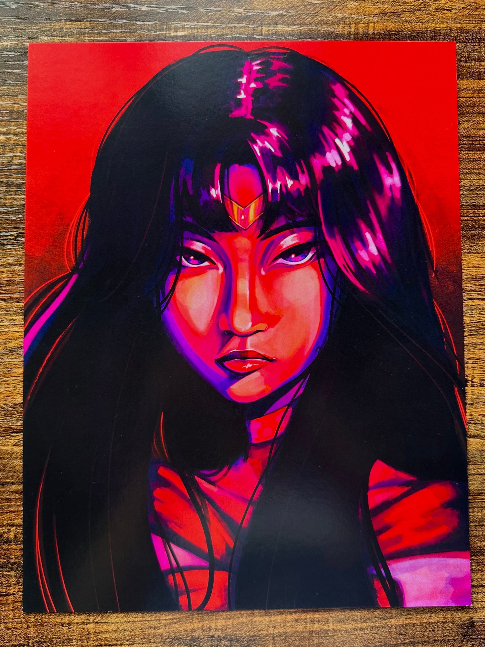 Sailor Mars Anime Art Print (Small/Medium)