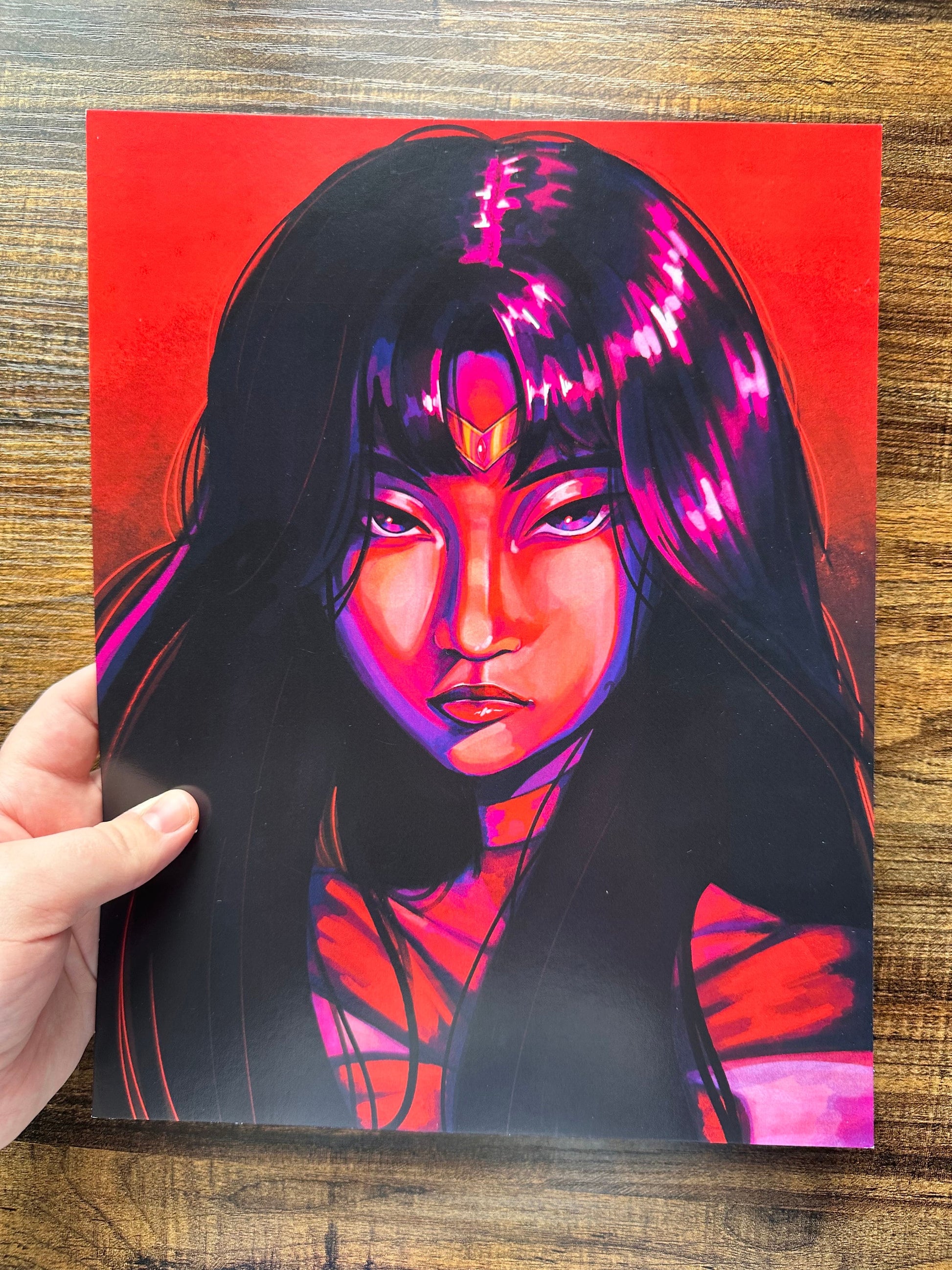 Sailor Mars Anime Art Print (Small/Medium)