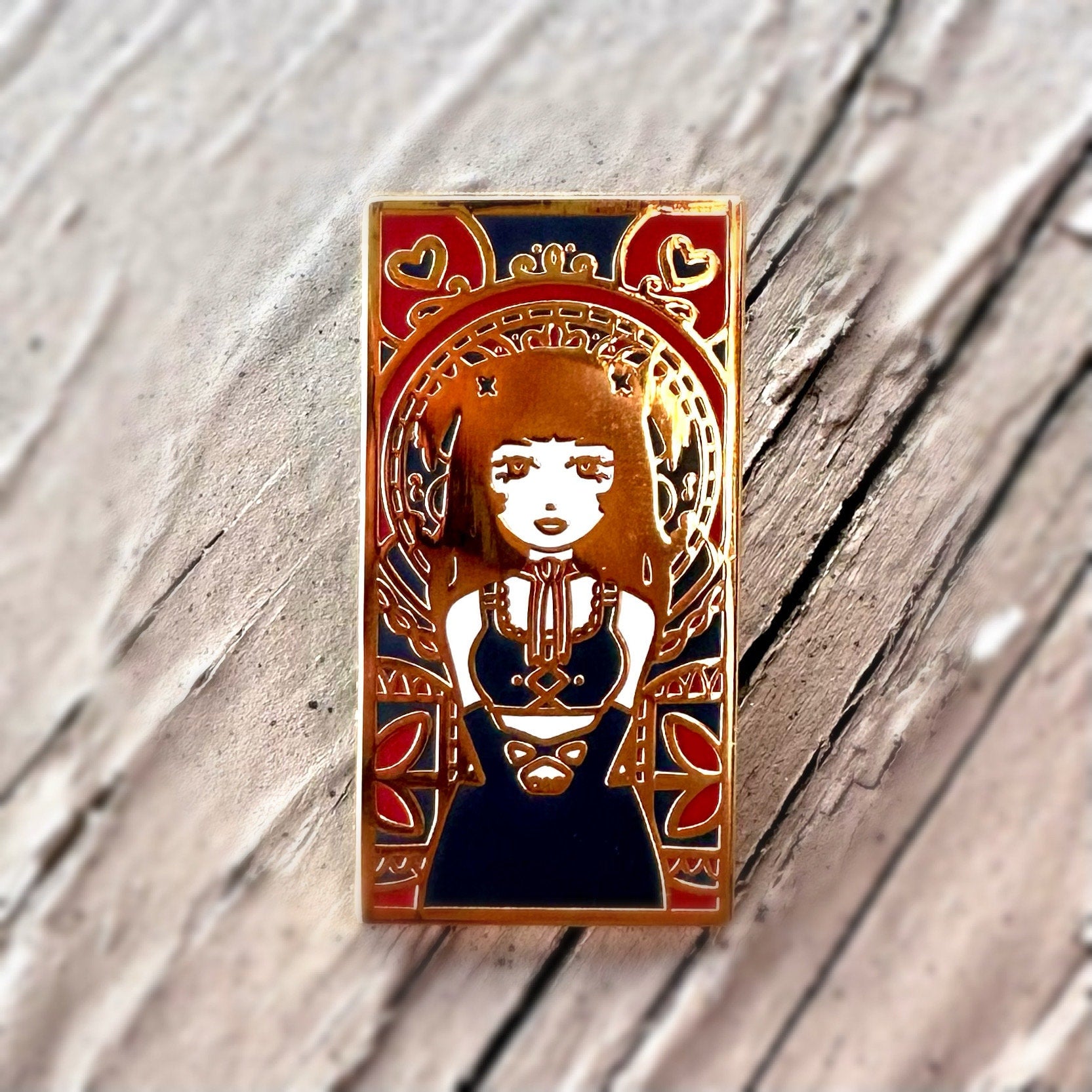 Anime Girl Misa Gold Enamel Pin