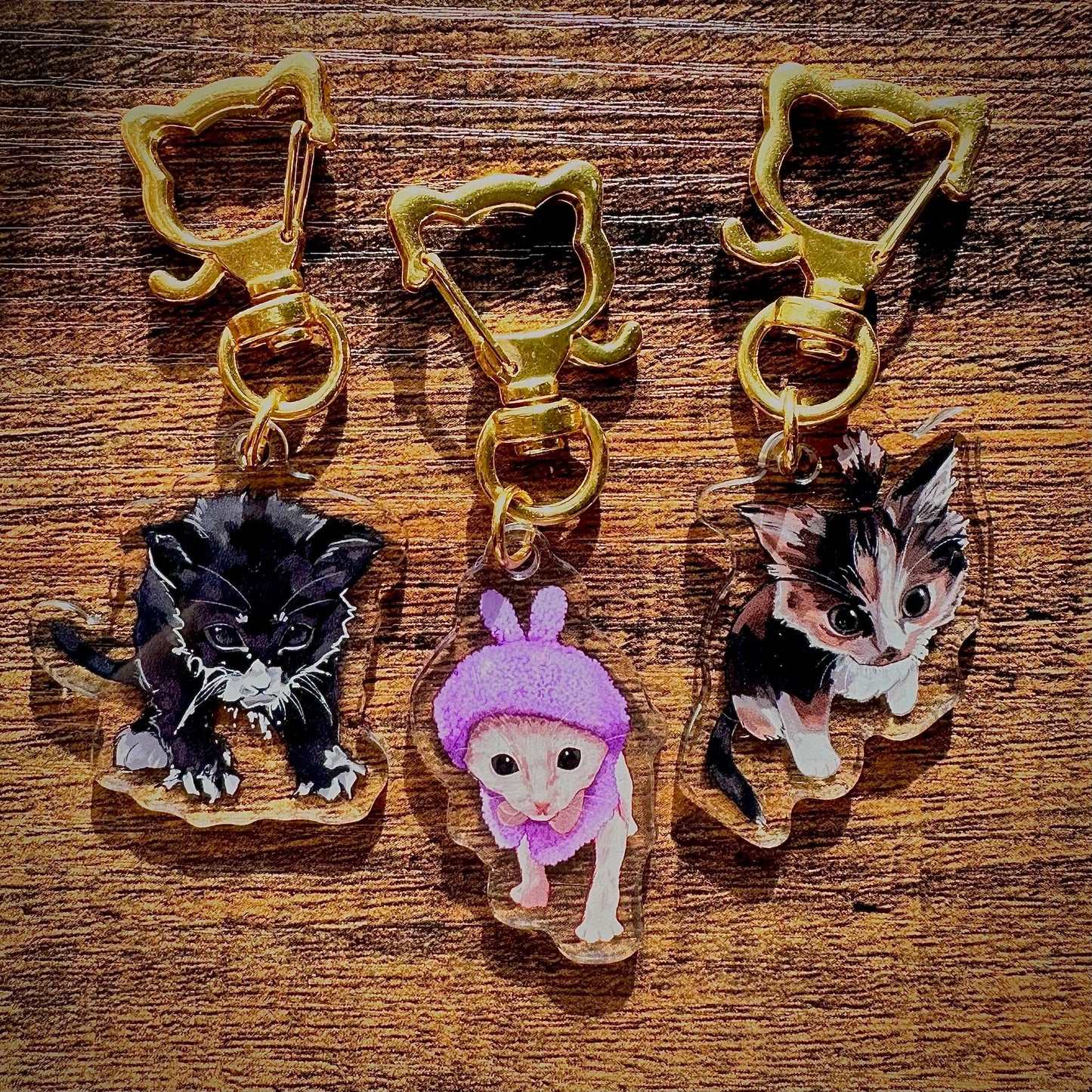 Scrunkly Kitty Keychains!